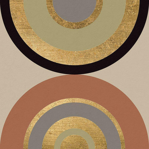 Wheel on Wheel II Gold Ornate Wood Framed Art Print with Double Matting by Saunders, Alonzo