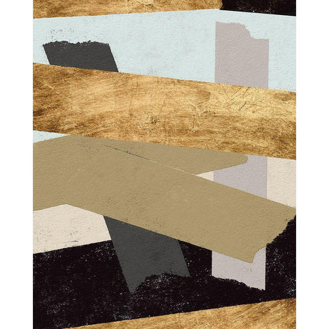 Taped Up I Black Modern Wood Framed Art Print with Double Matting by Saunders, Alonzo