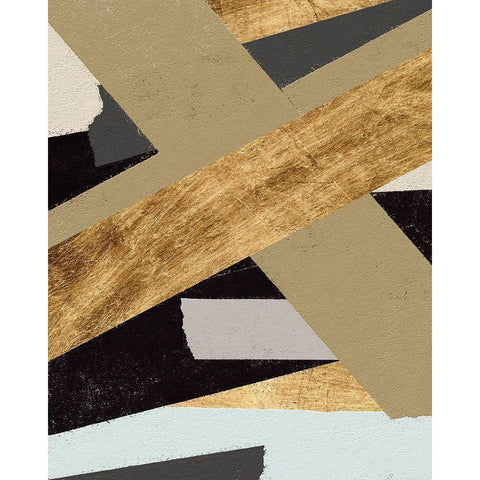 Taped Up II Black Modern Wood Framed Art Print by Saunders, Alonzo