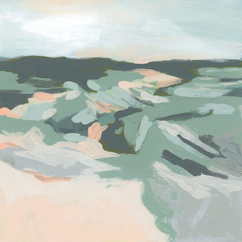 Valley Sands I Black Modern Wood Framed Art Print by Vess, June Erica