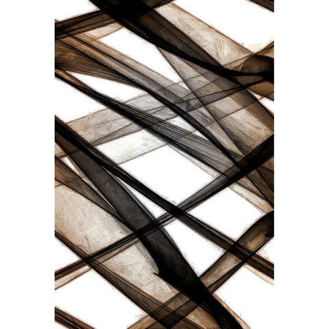 Cross Ways I Black Modern Wood Framed Art Print with Double Matting by Saunders, Alonzo