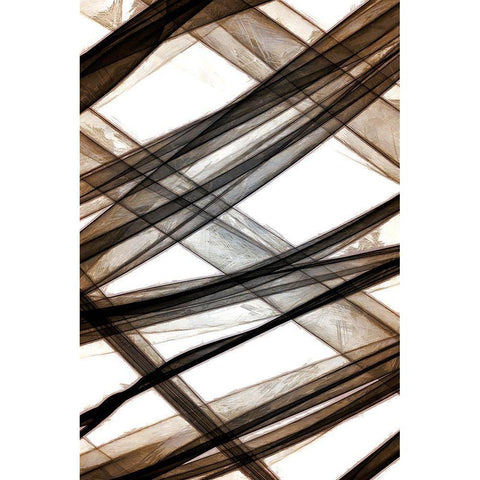 Cross Ways II White Modern Wood Framed Art Print by Saunders, Alonzo