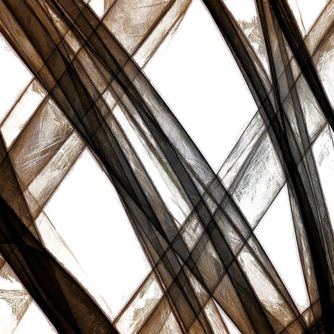 Cross Ways III White Modern Wood Framed Art Print by Saunders, Alonzo