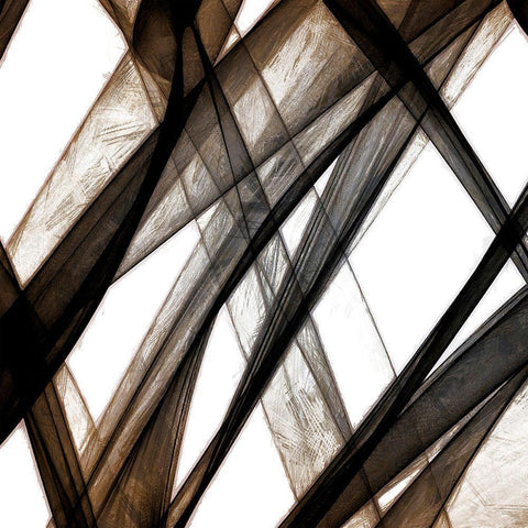 Cross Ways IV Black Modern Wood Framed Art Print with Double Matting by Saunders, Alonzo
