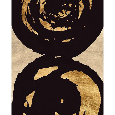 Swirl on Swirl I Gold Ornate Wood Framed Art Print with Double Matting by Saunders, Alonzo