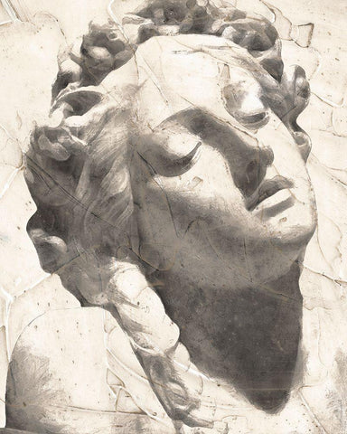 Classical Study IV White Modern Wood Framed Art Print with Double Matting by Saunders, Alonzo