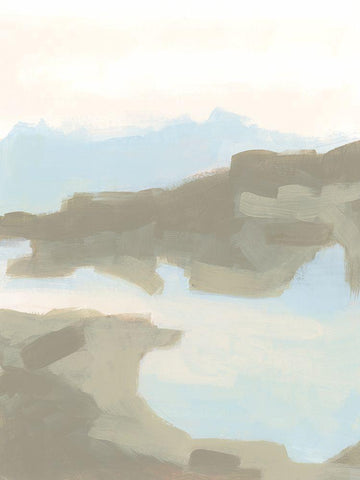 Desert Butte II White Modern Wood Framed Art Print with Double Matting by Vess, June Erica