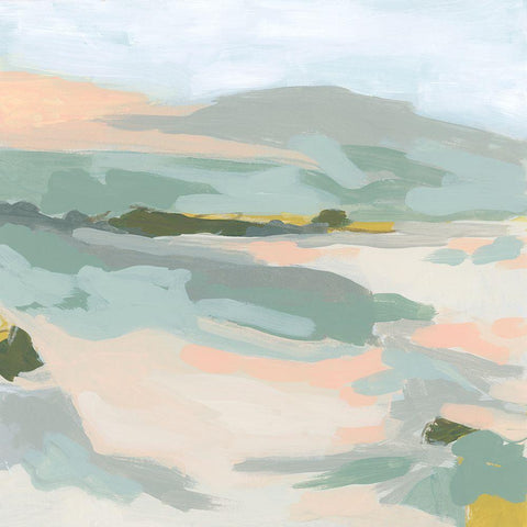 Desert Ridge II White Modern Wood Framed Art Print by Vess, June Erica