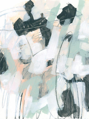 Tempered Sketch I White Modern Wood Framed Art Print with Double Matting by Vess, June Erica