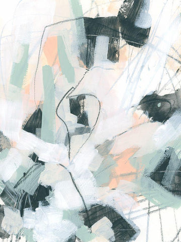 Tempered Sketch II Black Ornate Wood Framed Art Print with Double Matting by Vess, June Erica