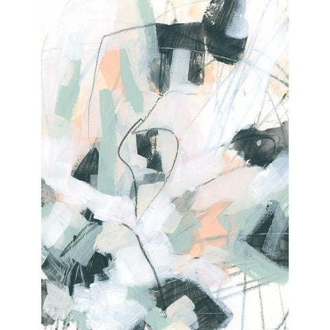 Tempered Sketch II White Modern Wood Framed Art Print by Vess, June Erica