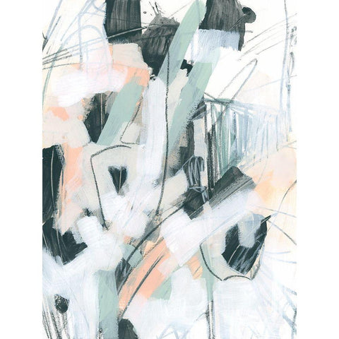 Tempered Sketch IV Black Modern Wood Framed Art Print by Vess, June Erica