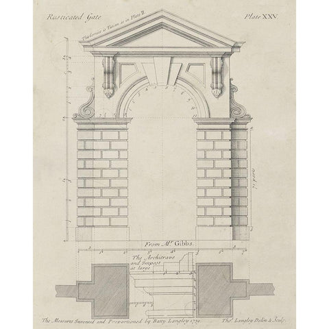 Rusticated Gate White Modern Wood Framed Art Print by Langley