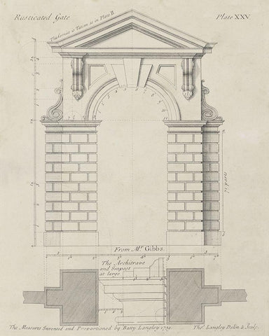 Rusticated Gate White Modern Wood Framed Art Print with Double Matting by Langley