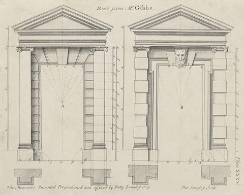 Doors from Mr. Gibbs Black Ornate Wood Framed Art Print with Double Matting by Langley