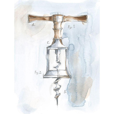 Corkscrew Variety II White Modern Wood Framed Art Print by Harper, Ethan