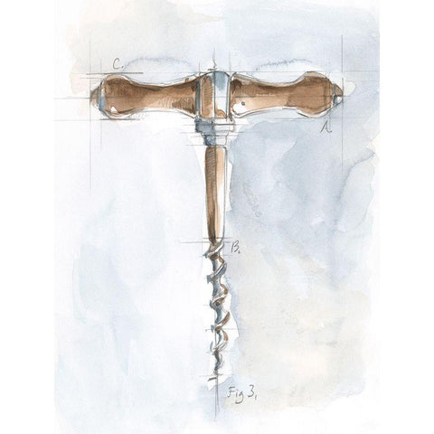 Corkscrew Variety III Black Modern Wood Framed Art Print with Double Matting by Harper, Ethan