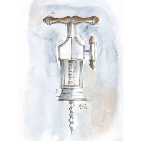 Corkscrew Variety IV White Modern Wood Framed Art Print by Harper, Ethan