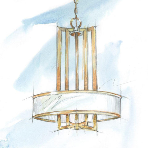 Retro Fixtures II White Modern Wood Framed Art Print by Harper, Ethan