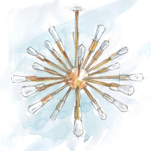 Retro Fixtures III White Modern Wood Framed Art Print by Harper, Ethan