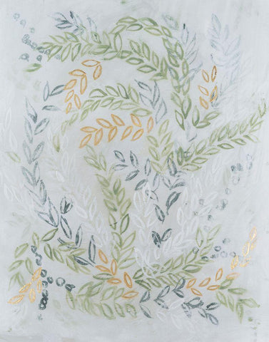 Germinate I Black Ornate Wood Framed Art Print with Double Matting by Lam, Vanna