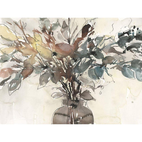 Dry Arrangement I White Modern Wood Framed Art Print by Dixon, Samuel