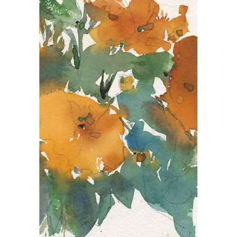 Floral Indulge I Gold Ornate Wood Framed Art Print with Double Matting by Dixon, Samuel