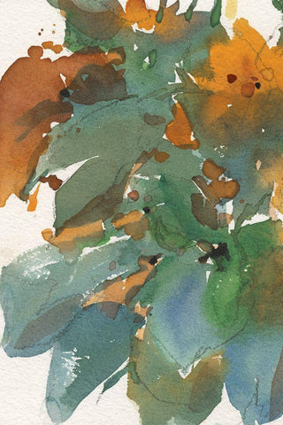 Floral Indulge II White Modern Wood Framed Art Print with Double Matting by Dixon, Samuel