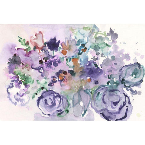 From the Garden Party I Gold Ornate Wood Framed Art Print with Double Matting by Dixon, Samuel