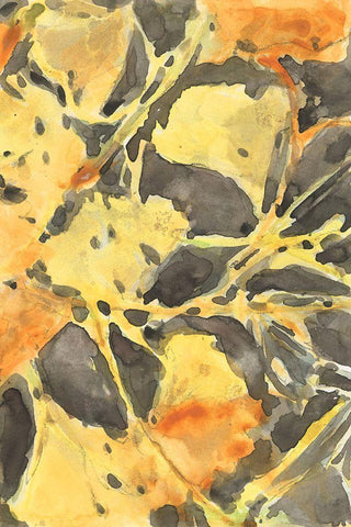 Ginkgo Leafing II White Modern Wood Framed Art Print with Double Matting by Dixon, Samuel