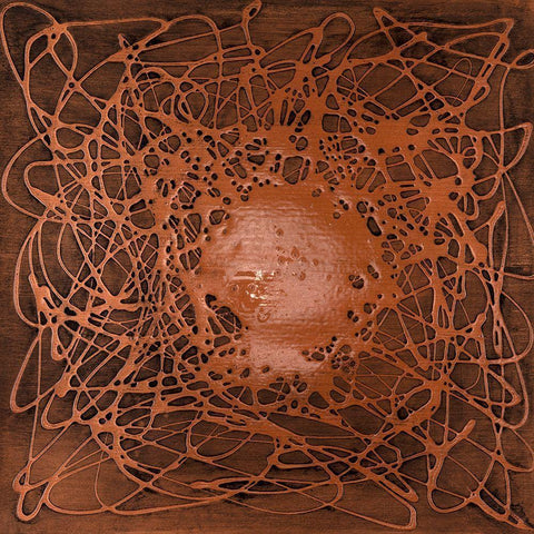 Neuron in Copper White Modern Wood Framed Art Print with Double Matting by Willett, Michael