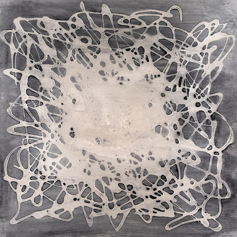 Neuron in Pearl White White Modern Wood Framed Art Print by Willett, Michael