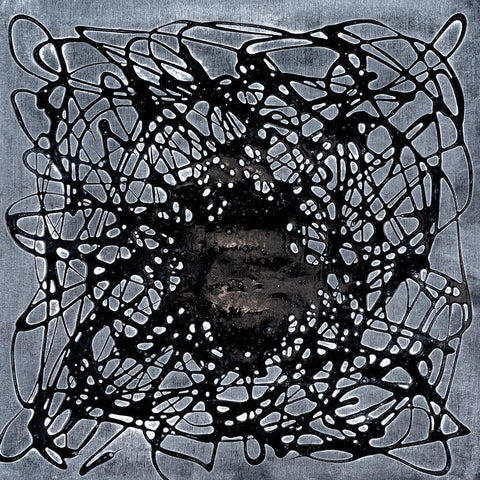 Neuron in Pearl Black Black Modern Wood Framed Art Print by Willett, Michael