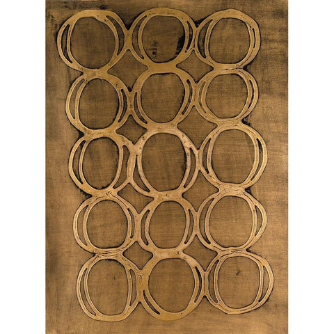 Concentric Metallic in Gold Black Modern Wood Framed Art Print by Willett, Michael