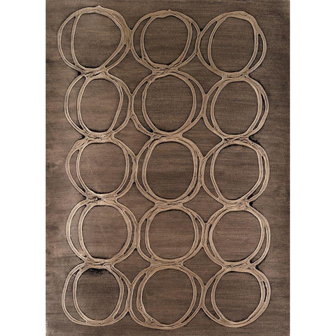 Concentric Metallic in Champagne White Modern Wood Framed Art Print by Willett, Michael