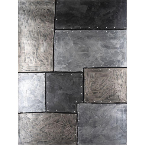 Steel Plates I Black Modern Wood Framed Art Print by Willett, Michael