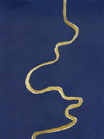 Oxbow I White Modern Wood Framed Art Print with Double Matting by Willett, Michael