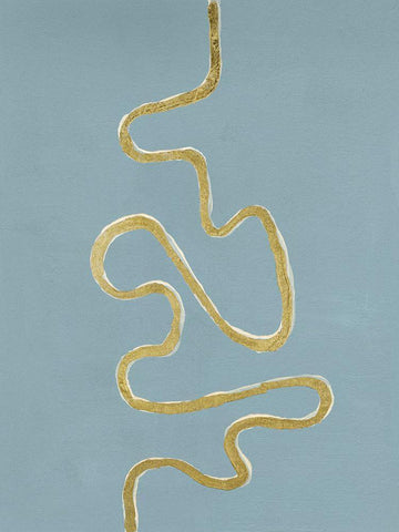 Oxbow II White Modern Wood Framed Art Print with Double Matting by Willett, Michael