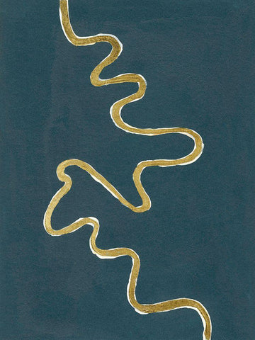 Oxbow III White Modern Wood Framed Art Print with Double Matting by Willett, Michael