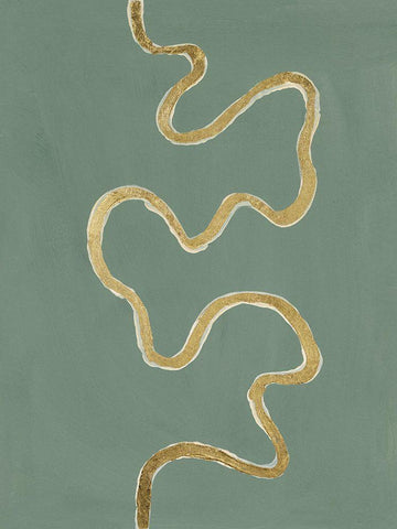 Oxbow V White Modern Wood Framed Art Print with Double Matting by Willett, Michael