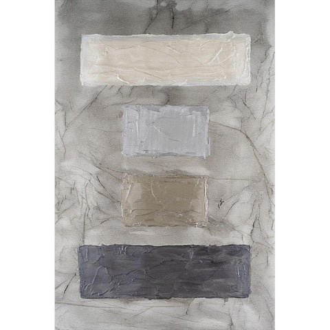 Metallic Monoliths I Black Modern Wood Framed Art Print with Double Matting by Willett, Michael