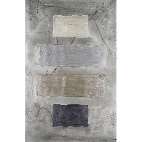 Metallic Monoliths II Black Modern Wood Framed Art Print with Double Matting by Willett, Michael
