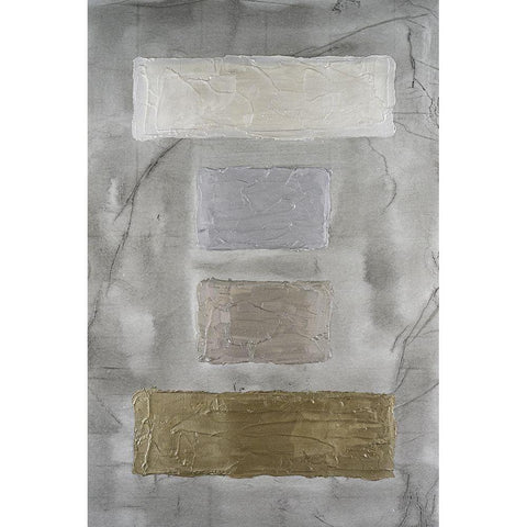 Metallic Monoliths III Black Modern Wood Framed Art Print by Willett, Michael