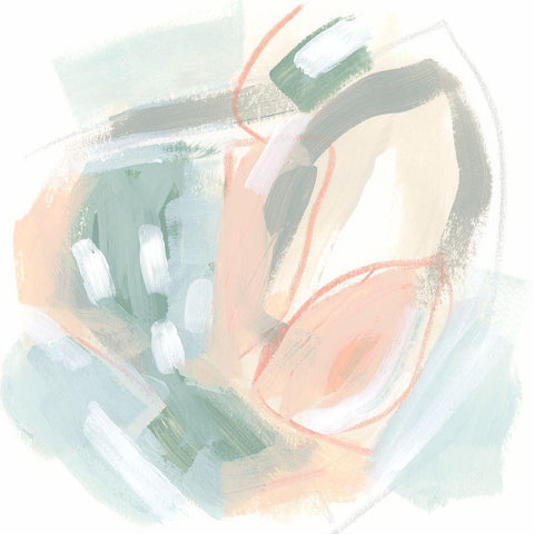 Fog Spiral II White Modern Wood Framed Art Print by Vess, June Erica