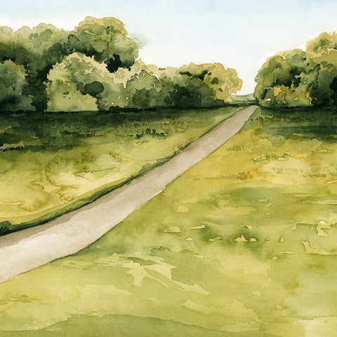 Golden Walk I White Modern Wood Framed Art Print by Popp, Grace