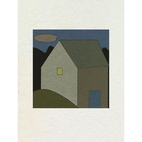 Mountain Houses VI White Modern Wood Framed Art Print by Wang, Melissa