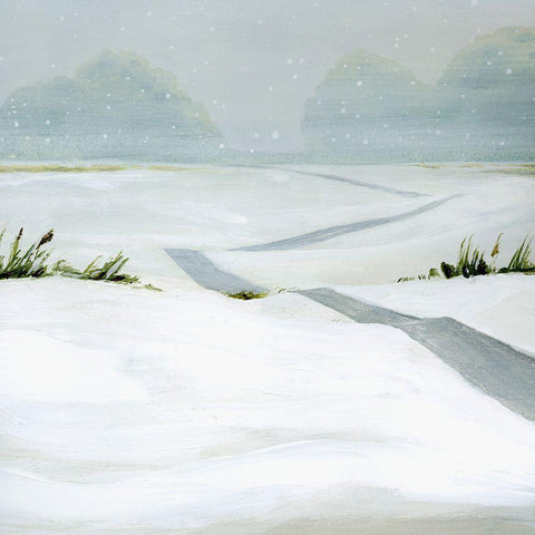 Snowfield II White Modern Wood Framed Art Print by Popp, Grace