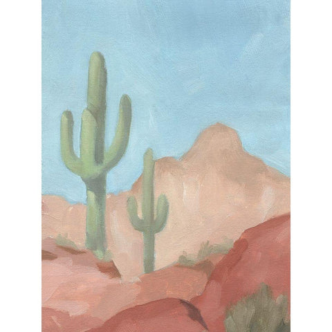 Sunny Saguaro II White Modern Wood Framed Art Print by Green, Jacob