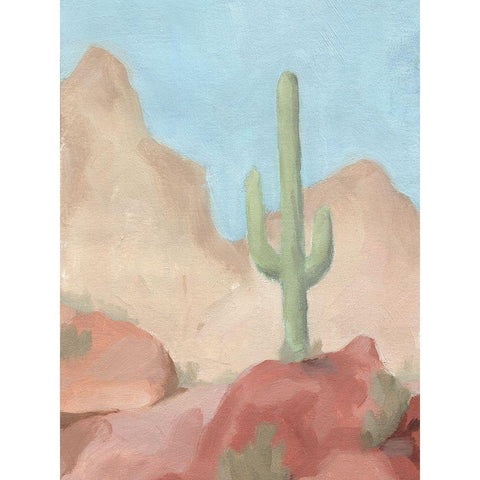 Sunny Saguaro III White Modern Wood Framed Art Print by Green, Jacob
