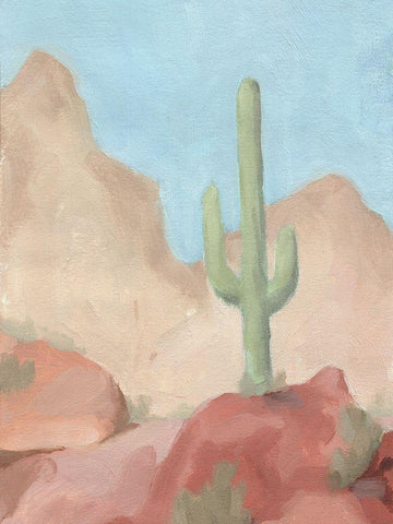 Sunny Saguaro III Black Ornate Wood Framed Art Print with Double Matting by Green, Jacob